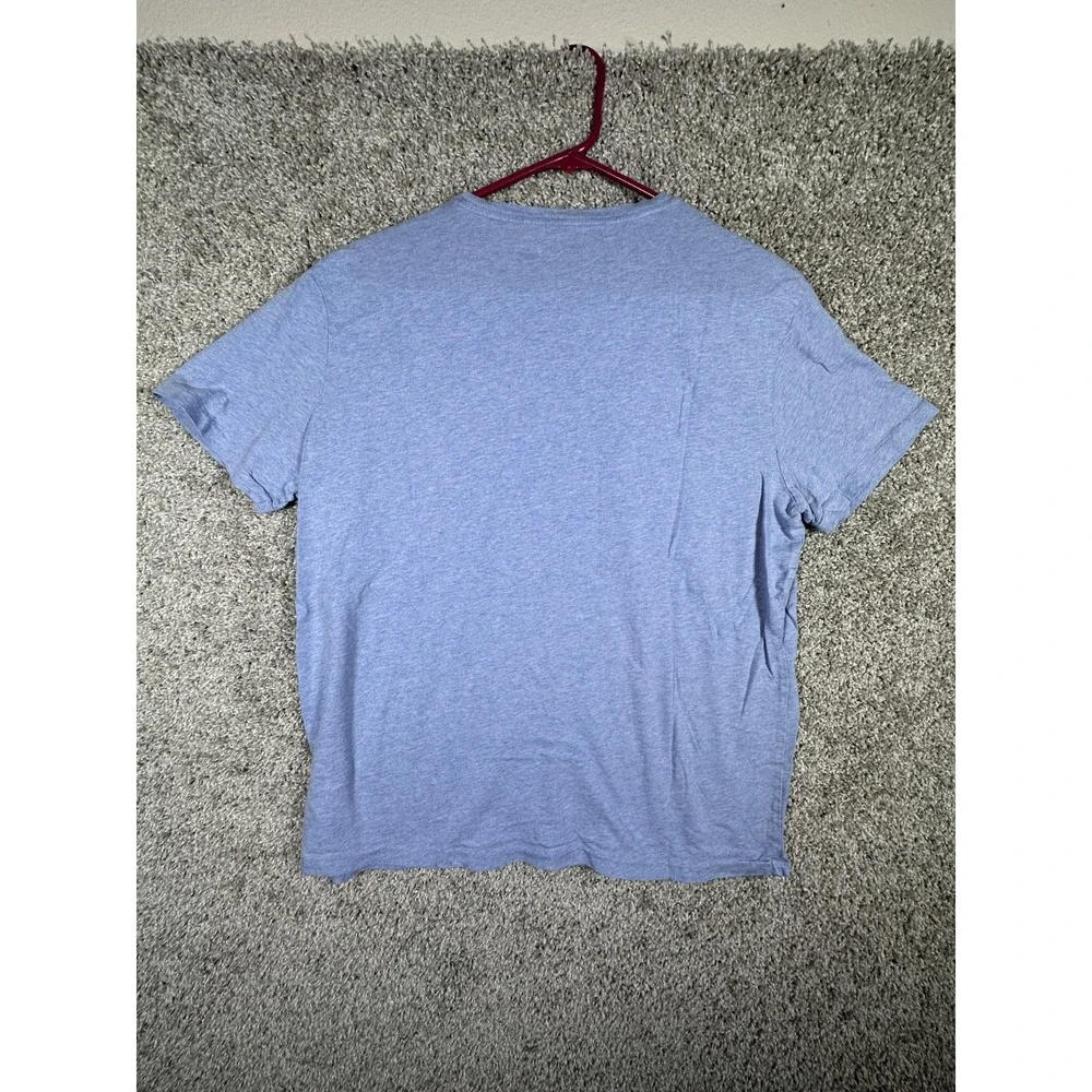 Ralph Lauren Standard Fit Jersey Crew Neck T Shirt L Blue Logo Casual‎ Cotton